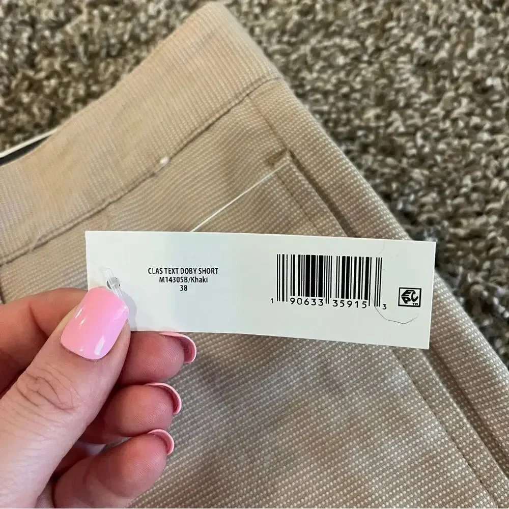 TailorByrd CONTRAST TRIM TEXTURED DOBBY SHORTS NEW khaki Size 38